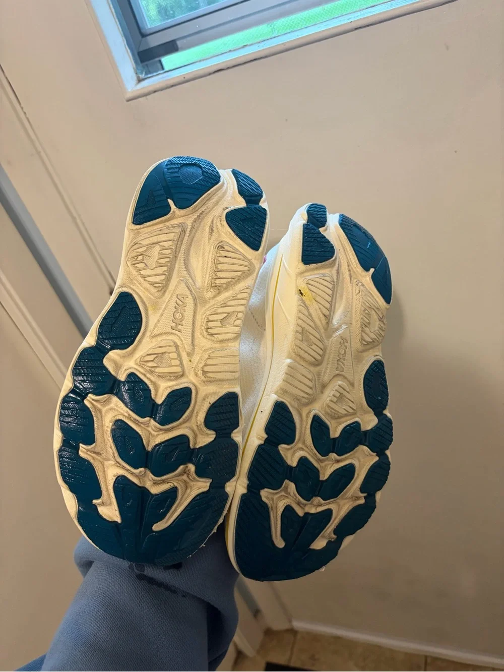 Hoka Women's Cream Running Shoes. Clifton 10.